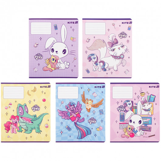 Тетрадь 12 лист., кл., УФ лак + глитер, Little Pony (LP25-232) Kite - фото 1