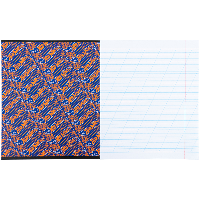 Тетрадь 12 лист., кос., гибр. лак + УФ лак, Hot Wheels (HW25-235) Kite - фото 3