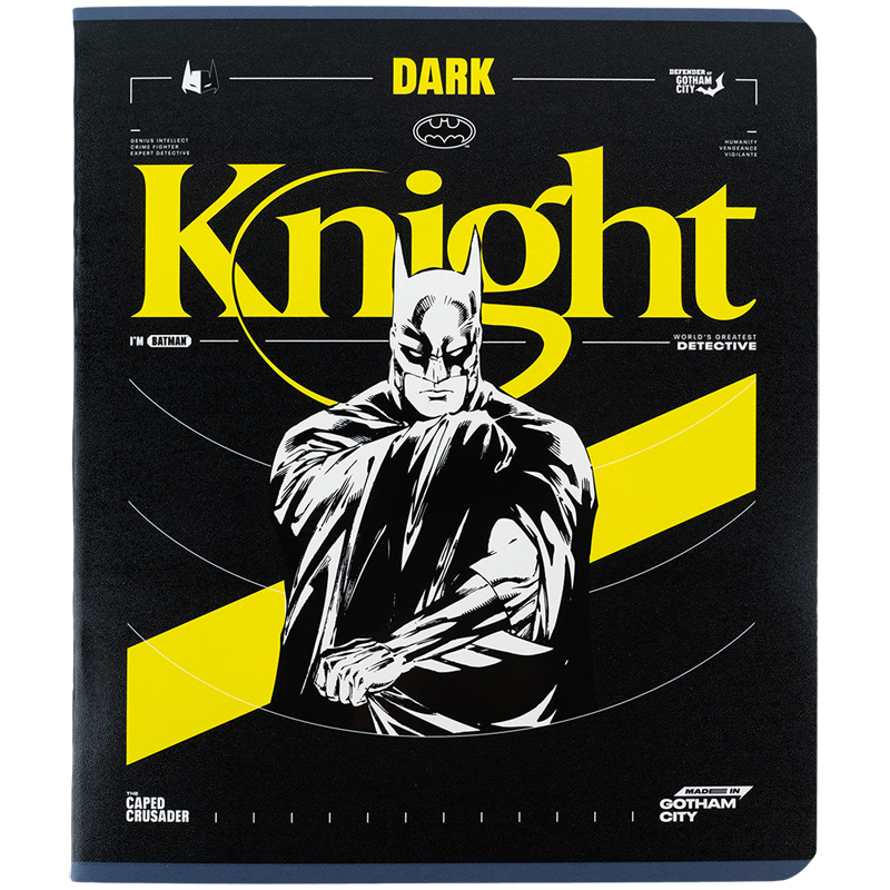 Тетрадь 48 лист., кл., гибр. лак + УФ лак, DC Comics (DC24-259) Kite - фото 6