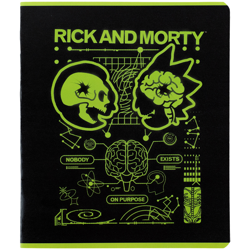 Тетрадь 48 лист., кл., гибр. лак + УФ лак, Rick & Morty (RM24-259) Kite - фото 7