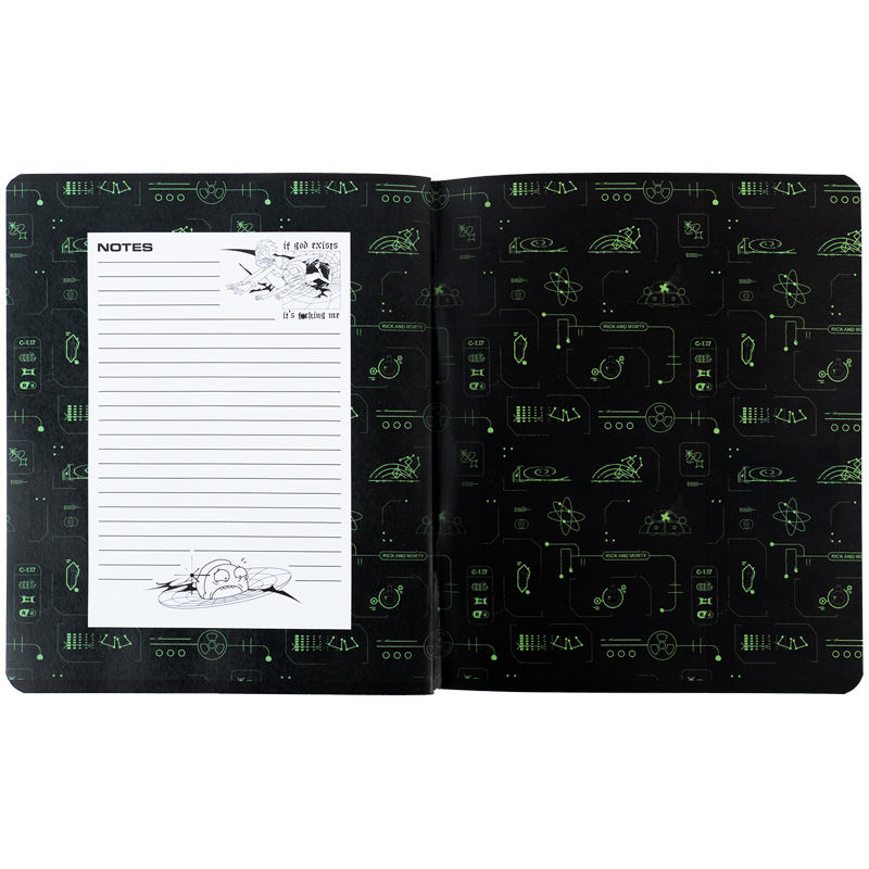 Тетрадь 48 лист., кл., гибр. лак + УФ лак, Rick & Morty (RM24-259) Kite - фото 13