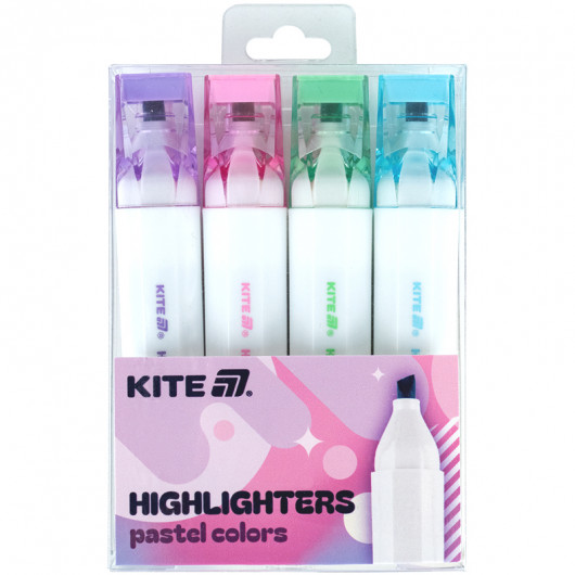 Маркер Highlighter, Kite Creative Pastel Colors, набор 4-х Kite - фото 1