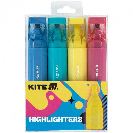 Маркер Highlighter, Kite Creative Trendy Colors, набор 4-х Kite - фото 1