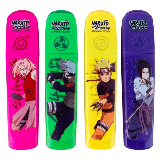 Маркер Highlighter, набор из 4х цветов, Naruto Kite - фото 1