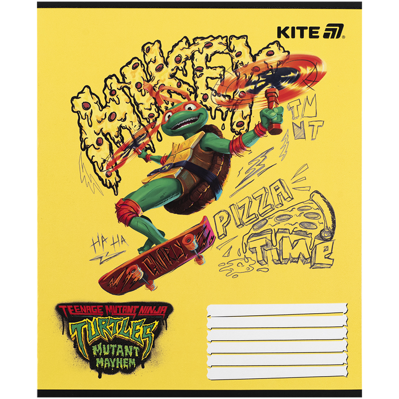 Тетрадь 12 лист., кос., гибр. лак + УФ лак, Ninja Turtles (NT25-235) Kite - фото 5