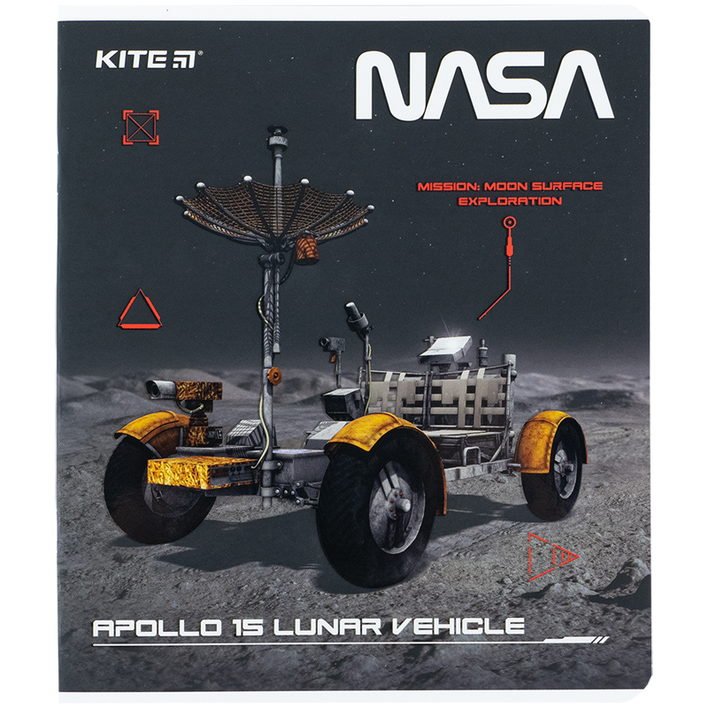 Зошит 48 арк., кл., софт тач + УФ лак, NASA (NS24-259) Kite - фото 4