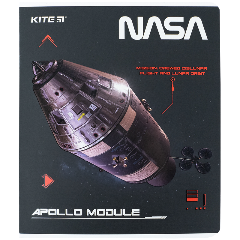 Зошит 48 арк., кл., софт тач + УФ лак, NASA (NS24-259) Kite - фото 5