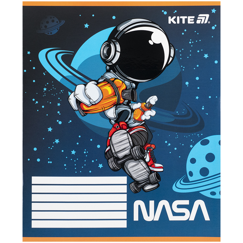 Тетрадь 12 лист., кос., УФ лак объёмный, NASA (NS25-235) Kite - фото 2