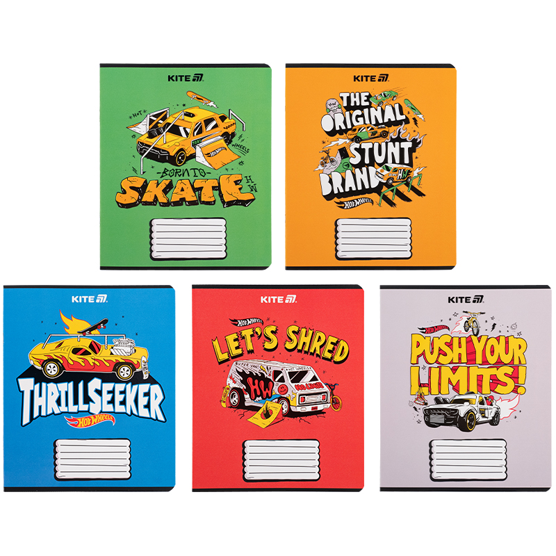 Тетрадь 18 лист., кл., гибр. лак + УФ лак, Hot Wheels (HW25-236) Kite - фото 7