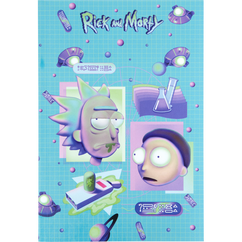 Блокнот, термобиндер А5, 64 лист., Rick & Morty-2 (RM23-193-2) Kite - фото 1
