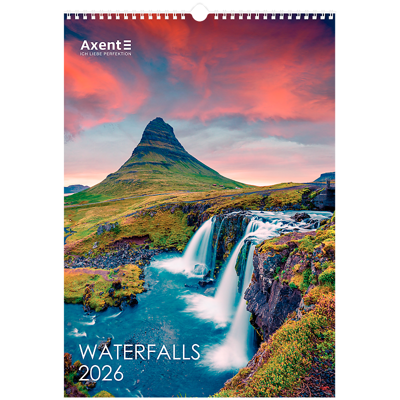 Календарь настенный 2026 г., формат А3 (297*420мм.), 13листов, Waterfalls Axent - фото 7