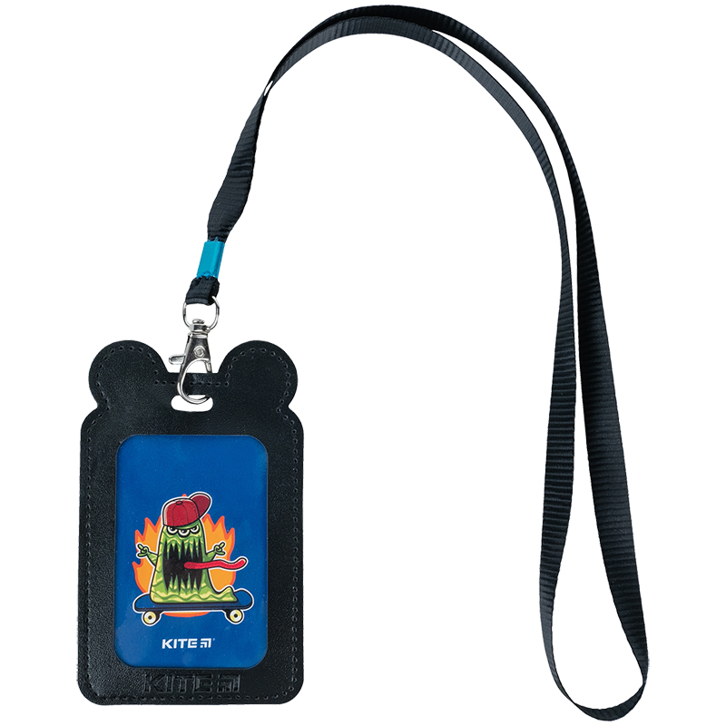 Бейдж на шнурку вертикальний, чорний Kite - фото 2