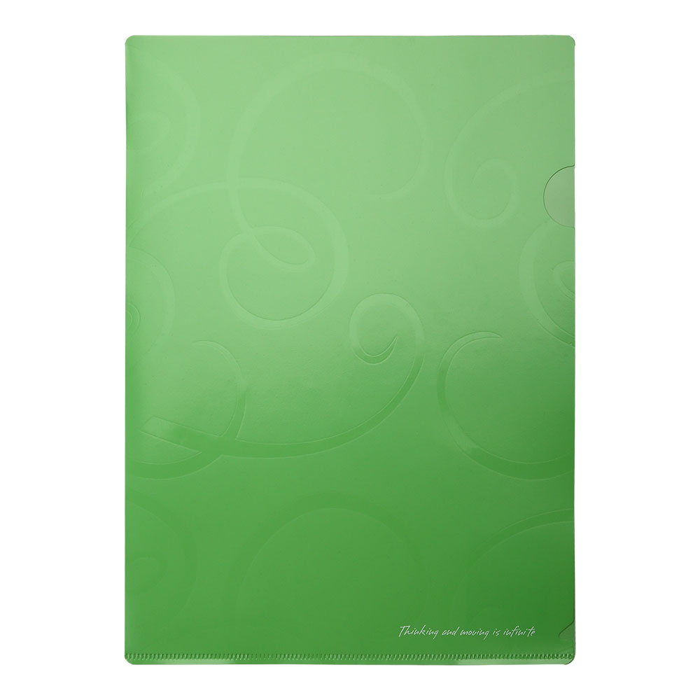 Папка-уголок матовая Barocco, 180мкм., салат. BuroMax - фото 2