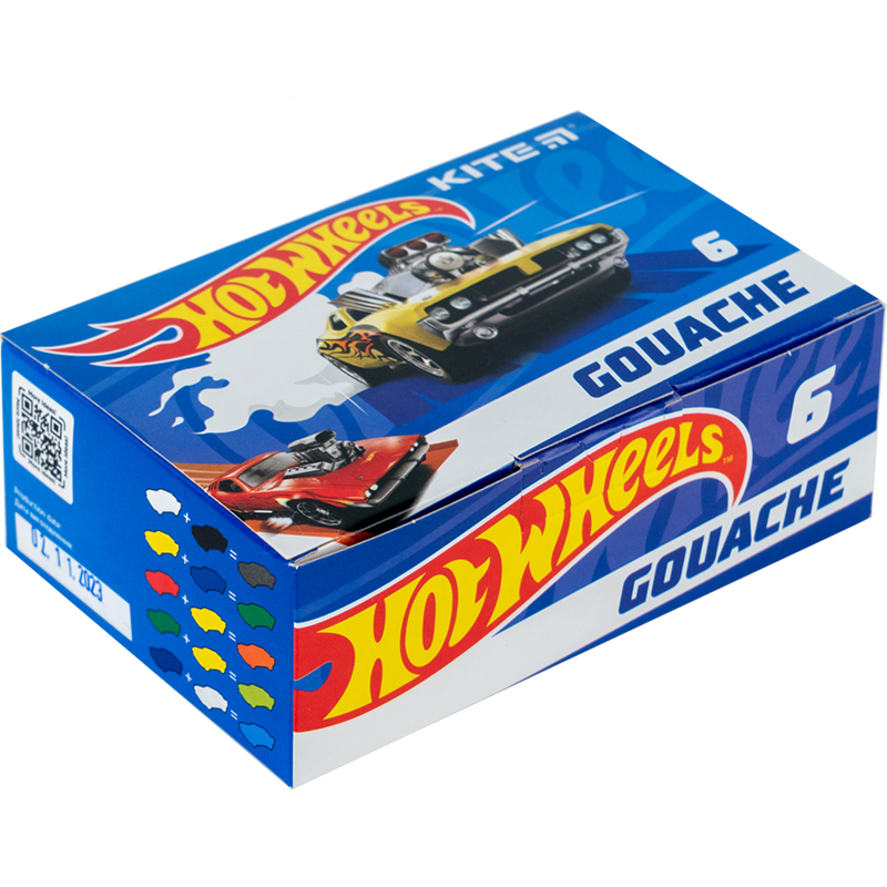 Гуашь, 6 цв., 20мл Hot Wheels (HW23-062) Kite - фото 1