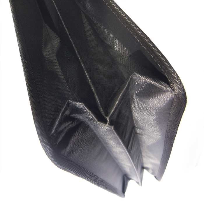 Портфель-картотека на 2 відділення, В4, з тканинною окантовкою, чорн. BuroMax - фото 2