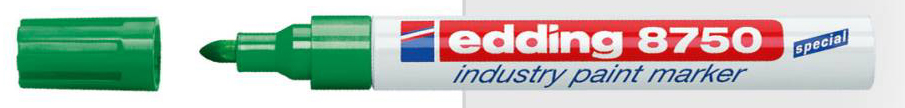 Маркер лакуючий PAINT 8750, круглий накінечник 2-4мм., зелен. Edding - фото 2