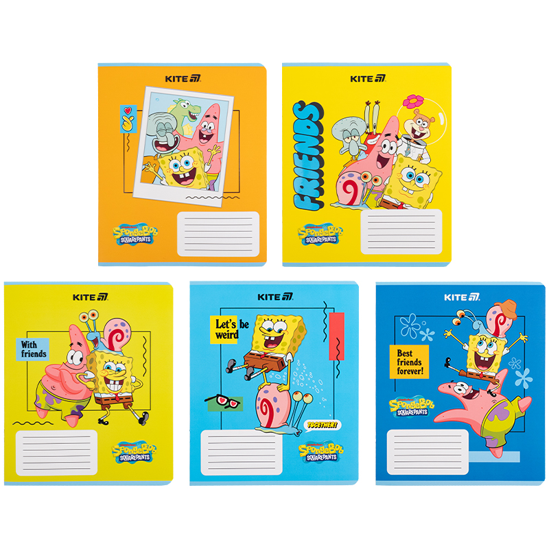 Зошит 12 арк., кл., софт тач + УФ лак, Sponge Bob (SB25-232) Kite - фото 7