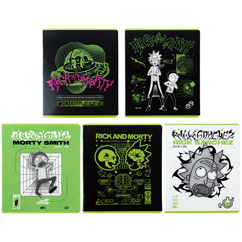 Тетрадь 48 лист., кл., гибр. лак + УФ лак, Rick & Morty (RM24-259) Kite - фото 15