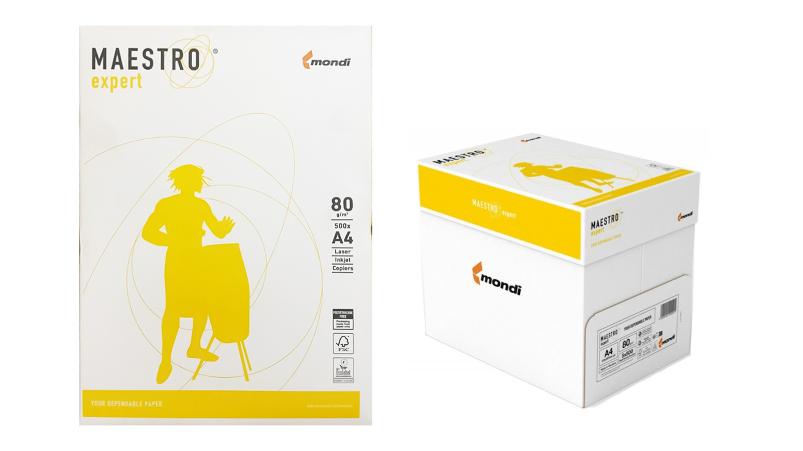 Папір А4 80г/м2 500арк., Maestro Expert Mondi - фото 3
