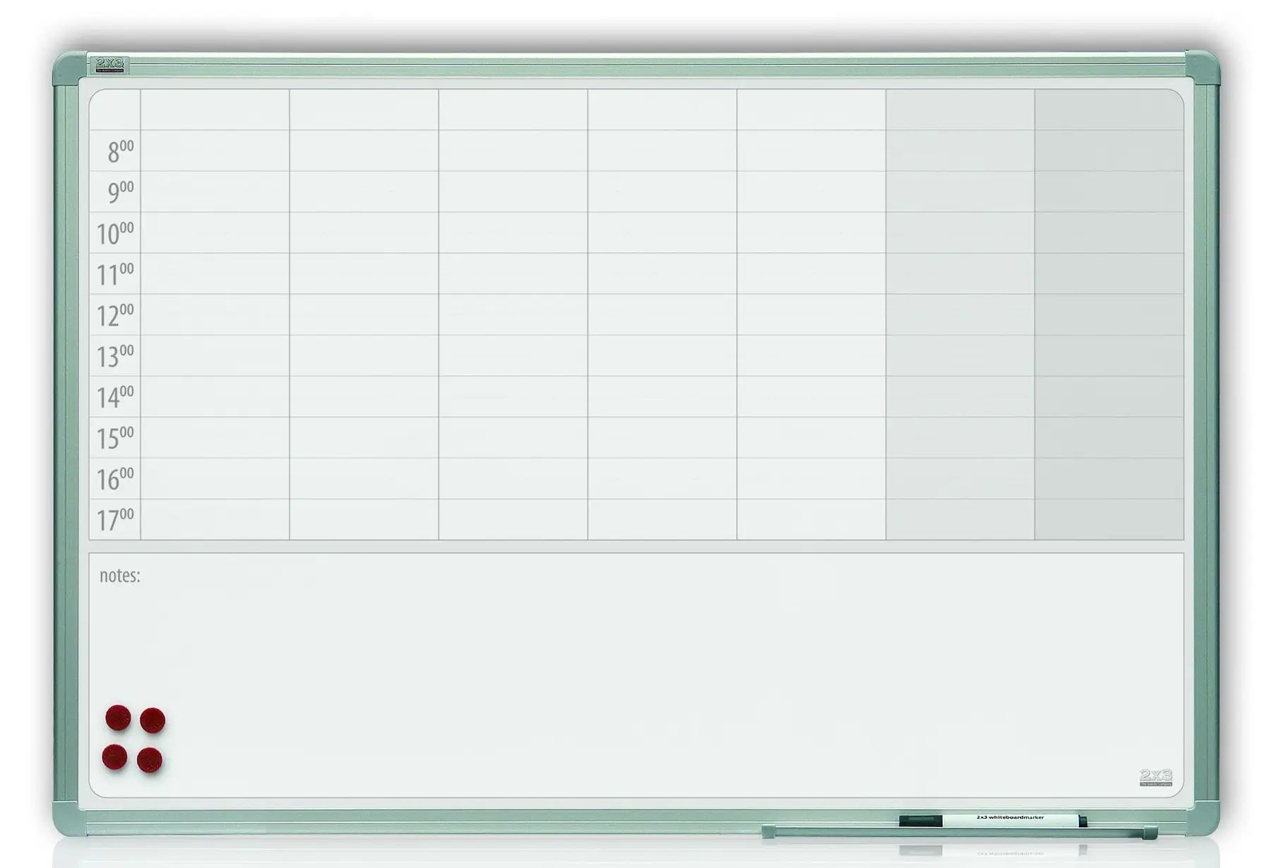 Дошка біла магнітна, планер на неділю 60*90см., алюмінієва рамка, керамічне покриття 2x3 - фото 4