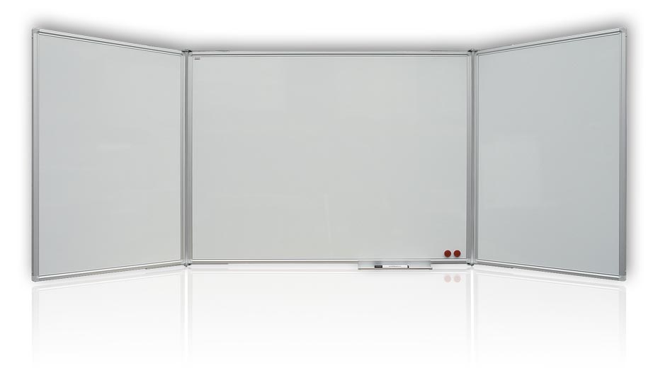 Дошка біла магнітна сухостиральна FX 120*360см, складна на 5 робочих поверхонь, алюмін. рамка, лак 2x3 - фото 7