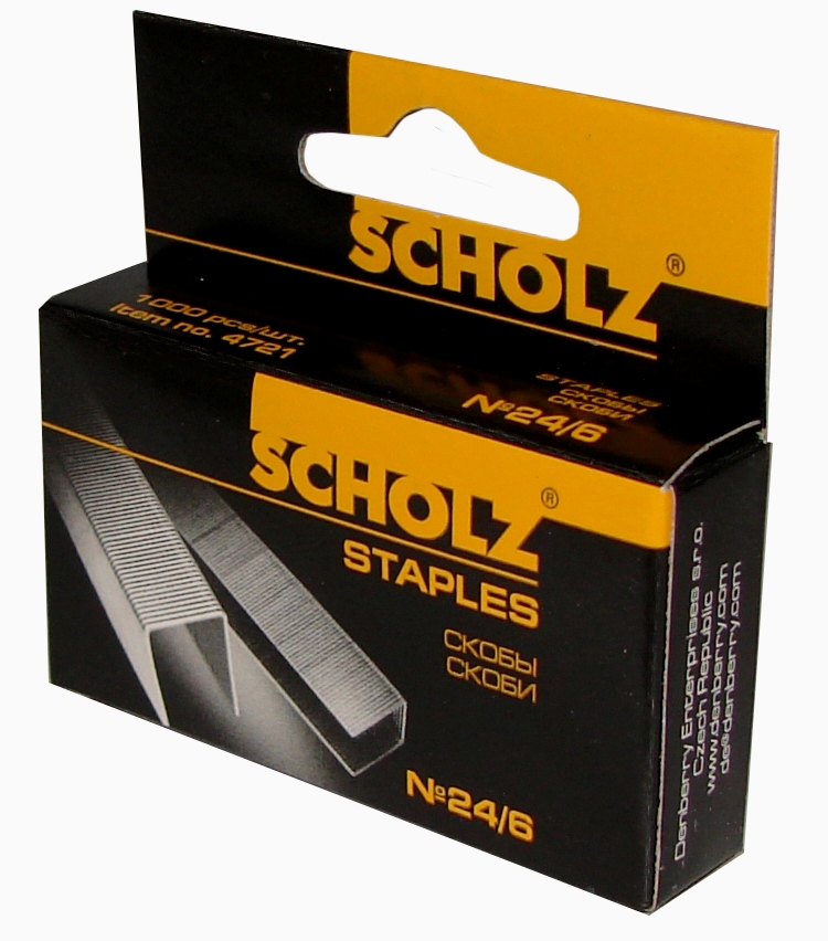 Скобы для степлера 24/6, 1000шт./уп. Scholz - фото 3