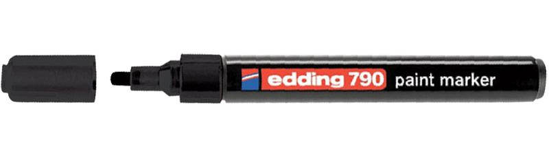 Маркер лакуючий 790, круглий наконечник 2-3мм., чорн. Edding - фото 4