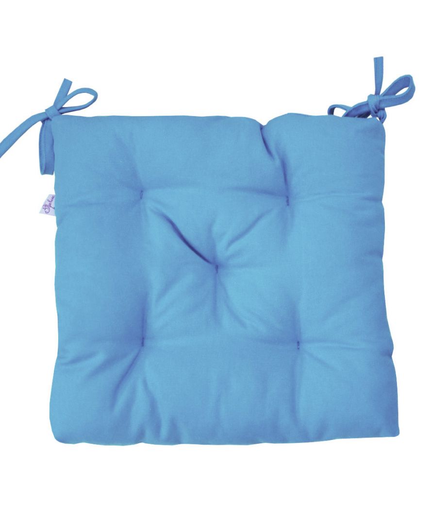 Подушка на стул HALF PANAMA, 40*40см., 100% хлопок, св.-синий ПРОВАНС - фото 4