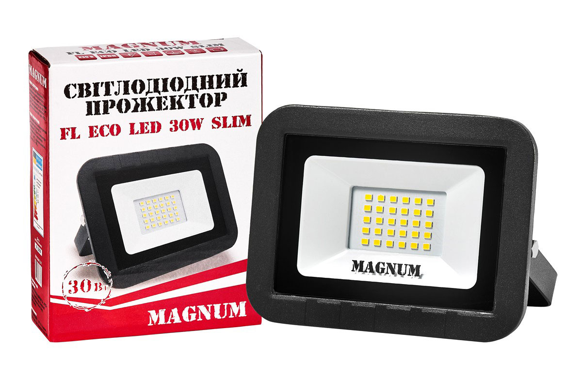 Прожектор світлодіодний MAGNUM FL ECO LED 30Вт slim 6500К IP65 Magnum - фото 6