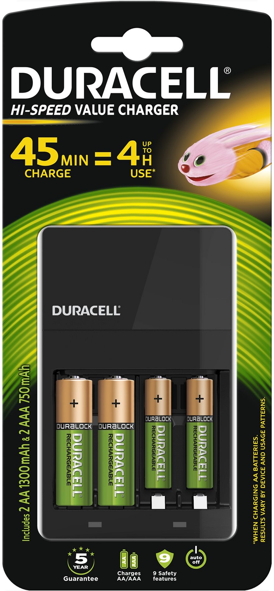 Зарядний пристрій CEF 14 + аккумулятори - 2шт. AA (1300мАг) + 2шт. - AAА (750мАг) Duracell - фото 1