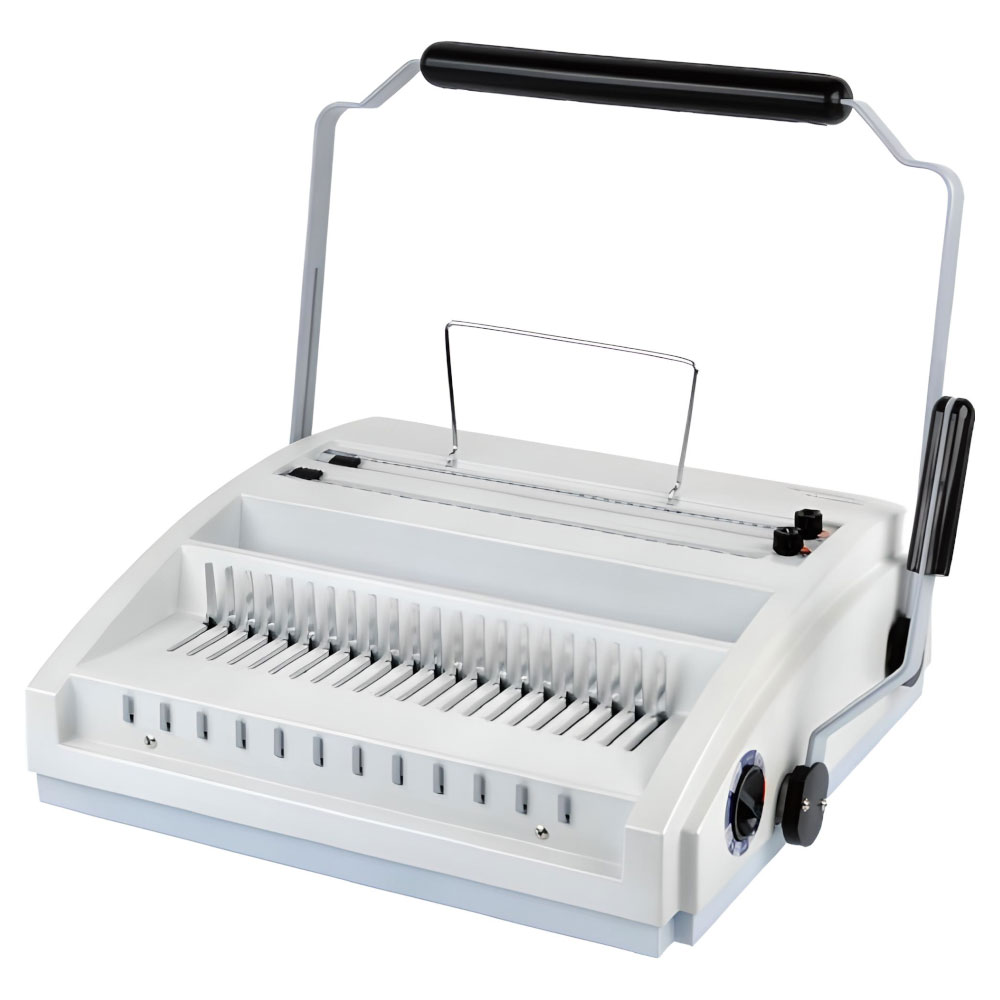 Біндер 2 в 1 для пластикових та металевих (3:1) пружин bM22 UNI, 140/450арк., діркопробивач 22арк. bindMARK - фото 1