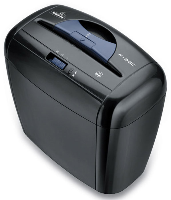 Знищувач документів P-35C 5арк., 3м/хв., перехресне різання 3,9*40мм., корзина на 12л. FELLOWES - фото 1