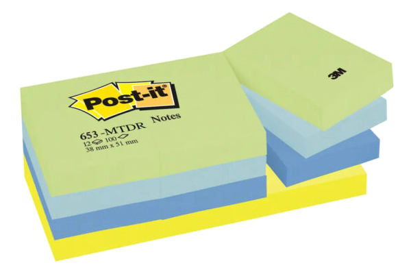 Post-it блок бумаги с клейким слоем 38*51мм.*100 листов Мечта, 12шт./уп. 3M - фото 3