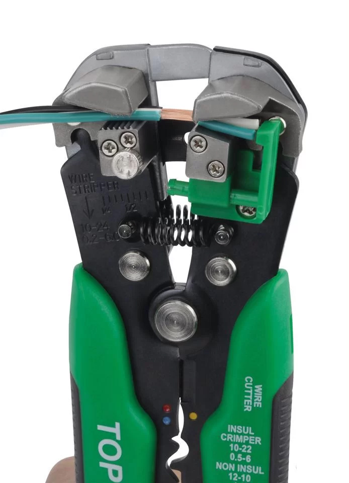 Кліщі для обтиску клем та зняття ізоляції, посилені TOPTUL - фото 5
