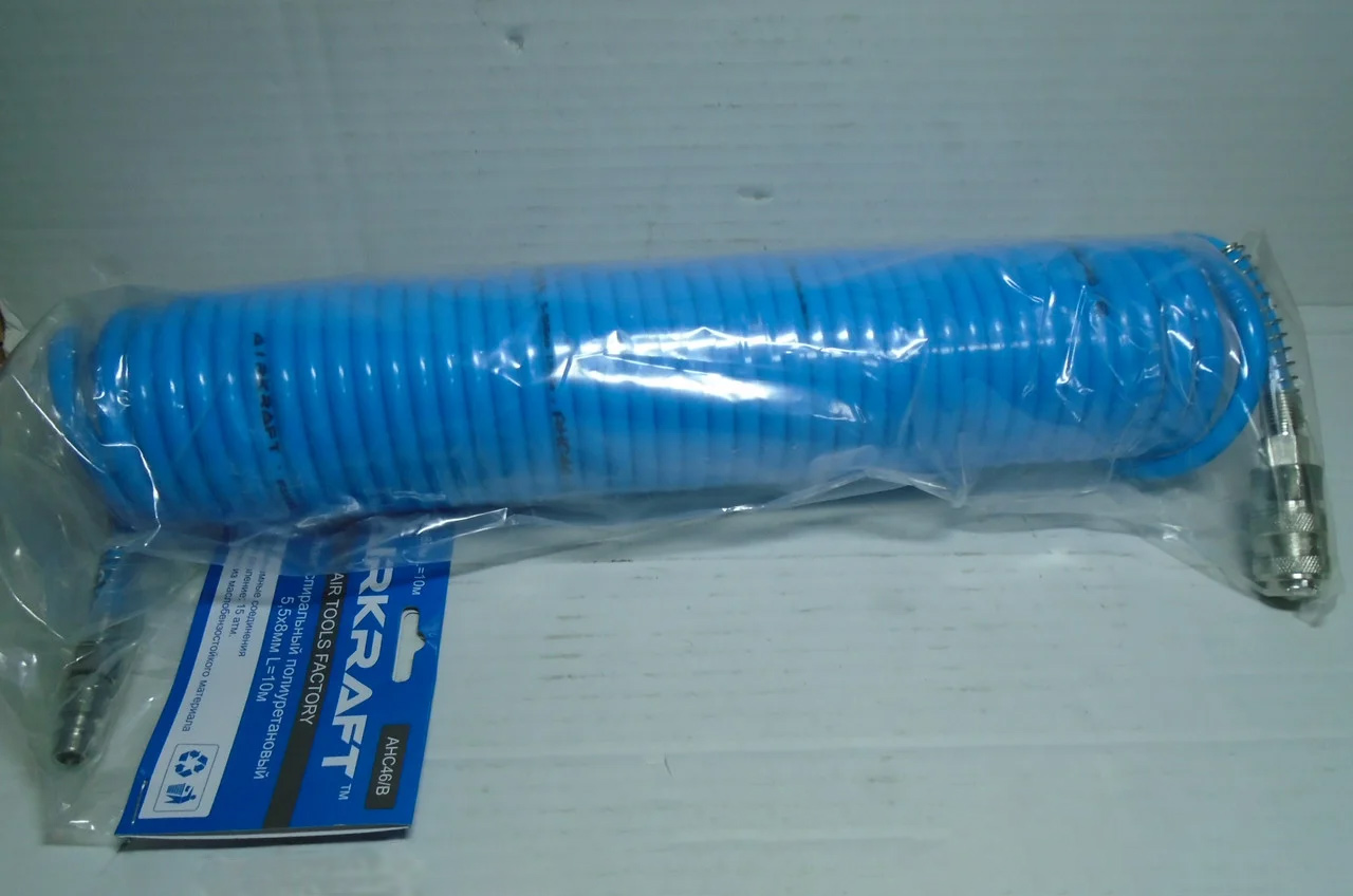 Шланг спиральный для компрессора 5,5х8мм, L=10м AIRKRAFT - фото 3