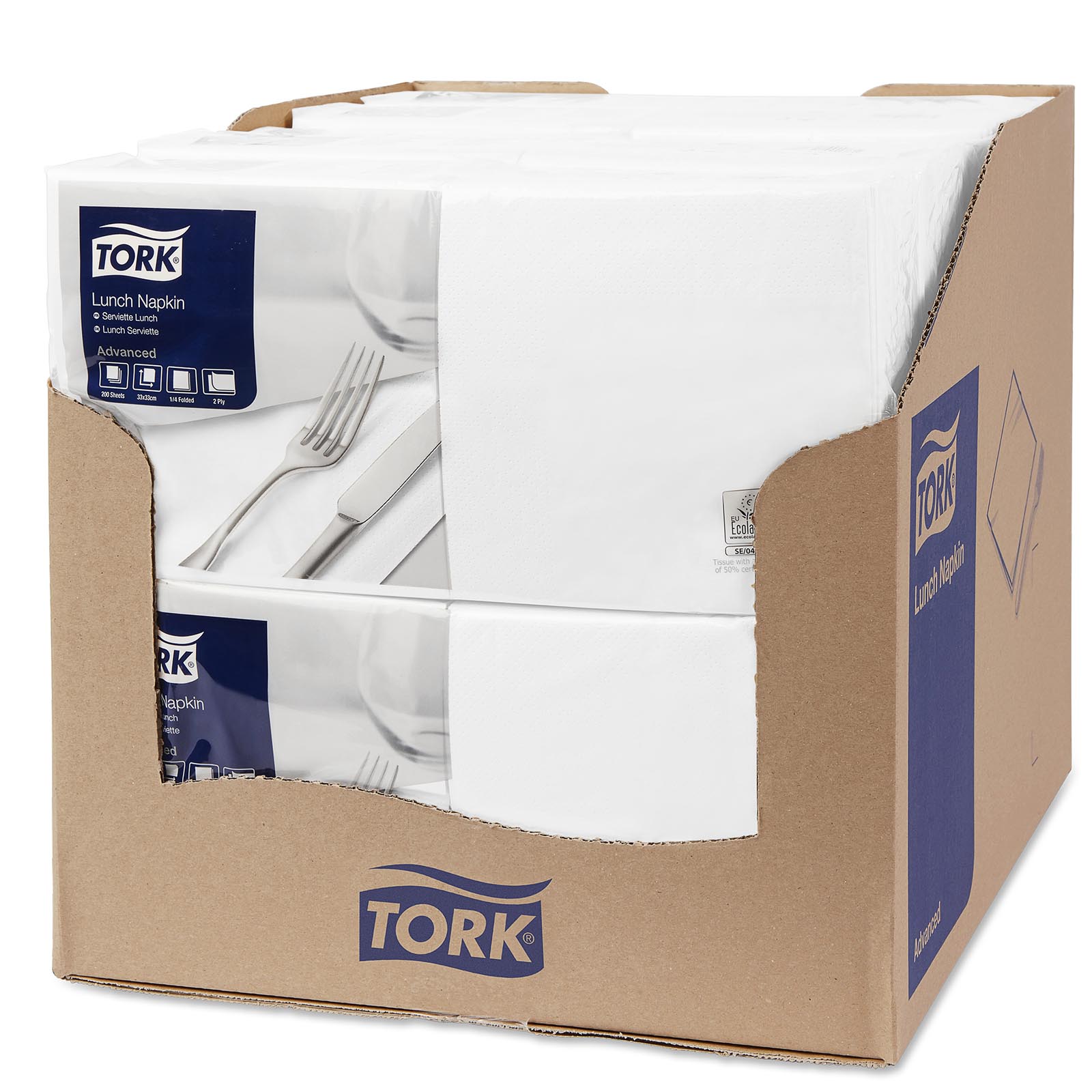 Серветки 33*33см. Tork Advanced 2-х шарові, 200шт./уп., біл. Tork - фото 4