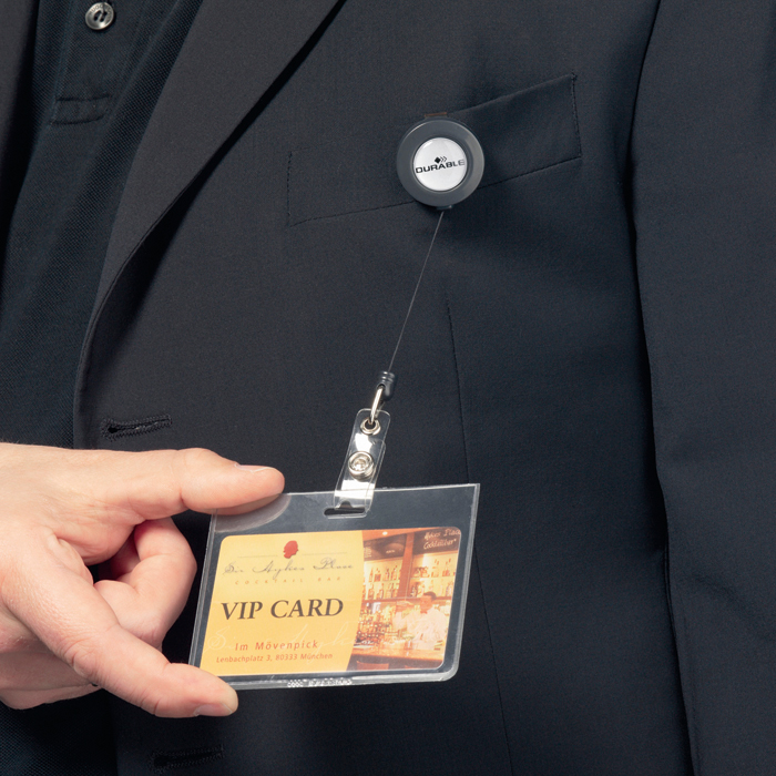 Нитка для бейджа, з механізмом автоматичного змотування, 80см. Durable - фото 5