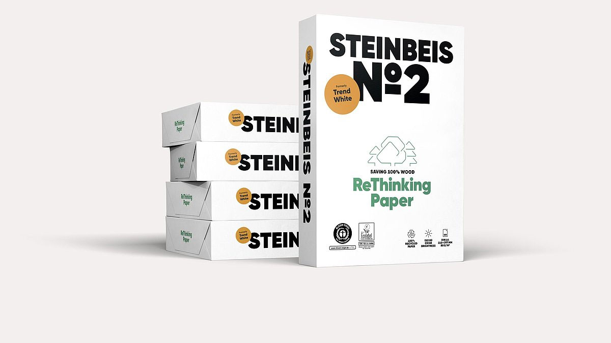Папір А4 80г/м2 500арк.№2 Classic White ISO 80/СІЕ 85 на 100% з вторинної сировини, сіруватий відт. STEINBEIS - фото 4
