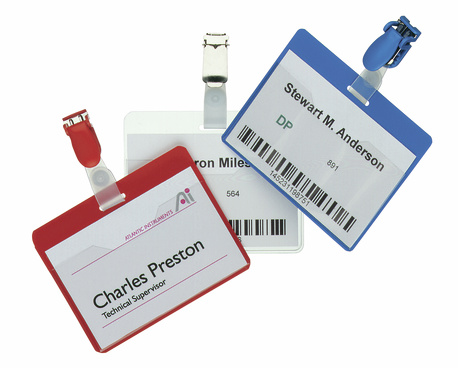 Бейдж горизонтальный для посетителей 90*60мм., с поворотным клипом Durable - фото 5