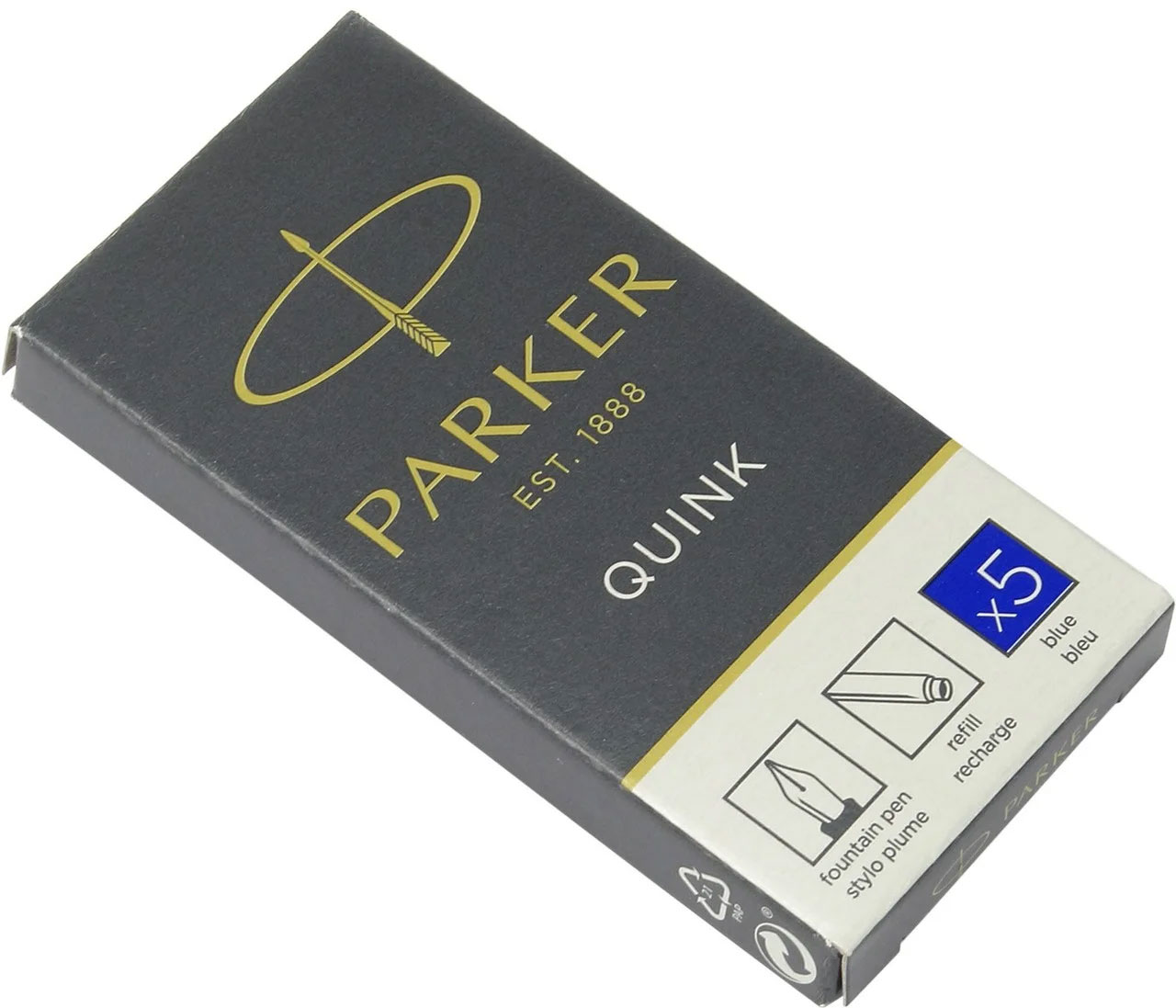 Картріджи Quink (5шт/уп.), темно-син. Parker - фото 2