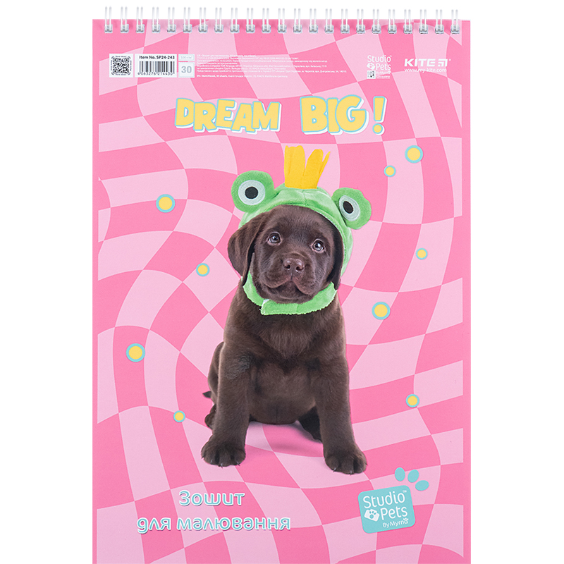 Тетрадь для рисования, 30 лист., спир., софт тач + УФ лак, «Studio Pets» Kite - фото 6