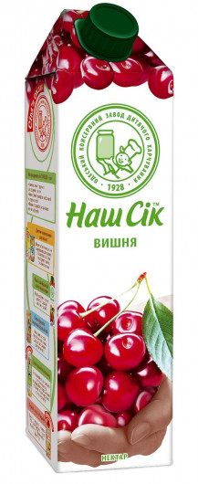Нектар вишневий 0,95л. Наш сік - фото 1