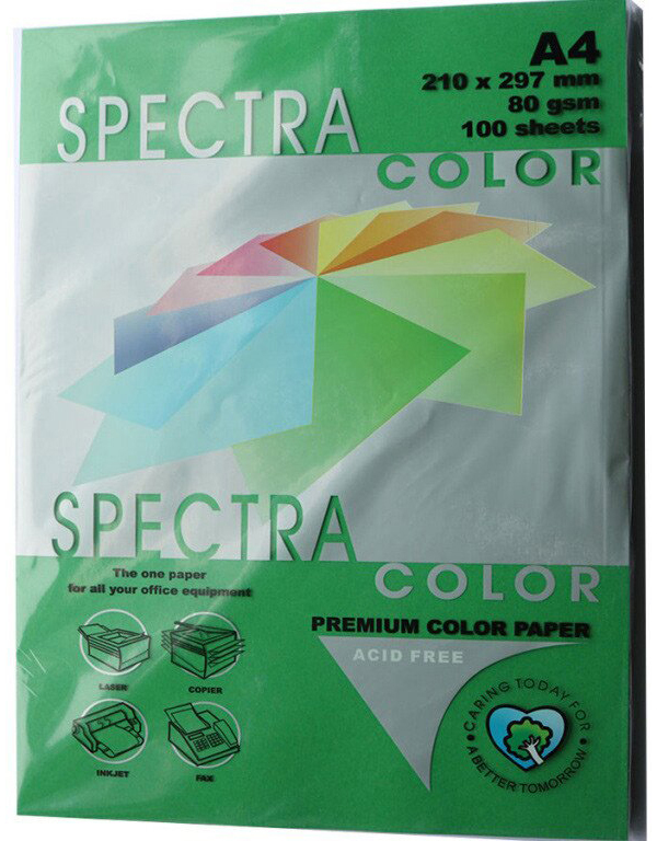 Spectra Color A4 інтенсив 80г/м2 (100лист.) зелен. Spectra Color - фото 2