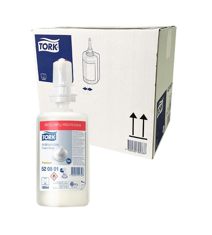Мыло-пена жидкое, 1000мл., 2500 порций, в кассете для диспенсера, Антибактериальное Tork - фото 3