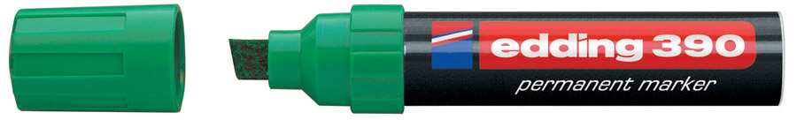 Маркер перманентный, клиновидное острие 4-12мм., Гигант 390, зелен. Edding - фото 4