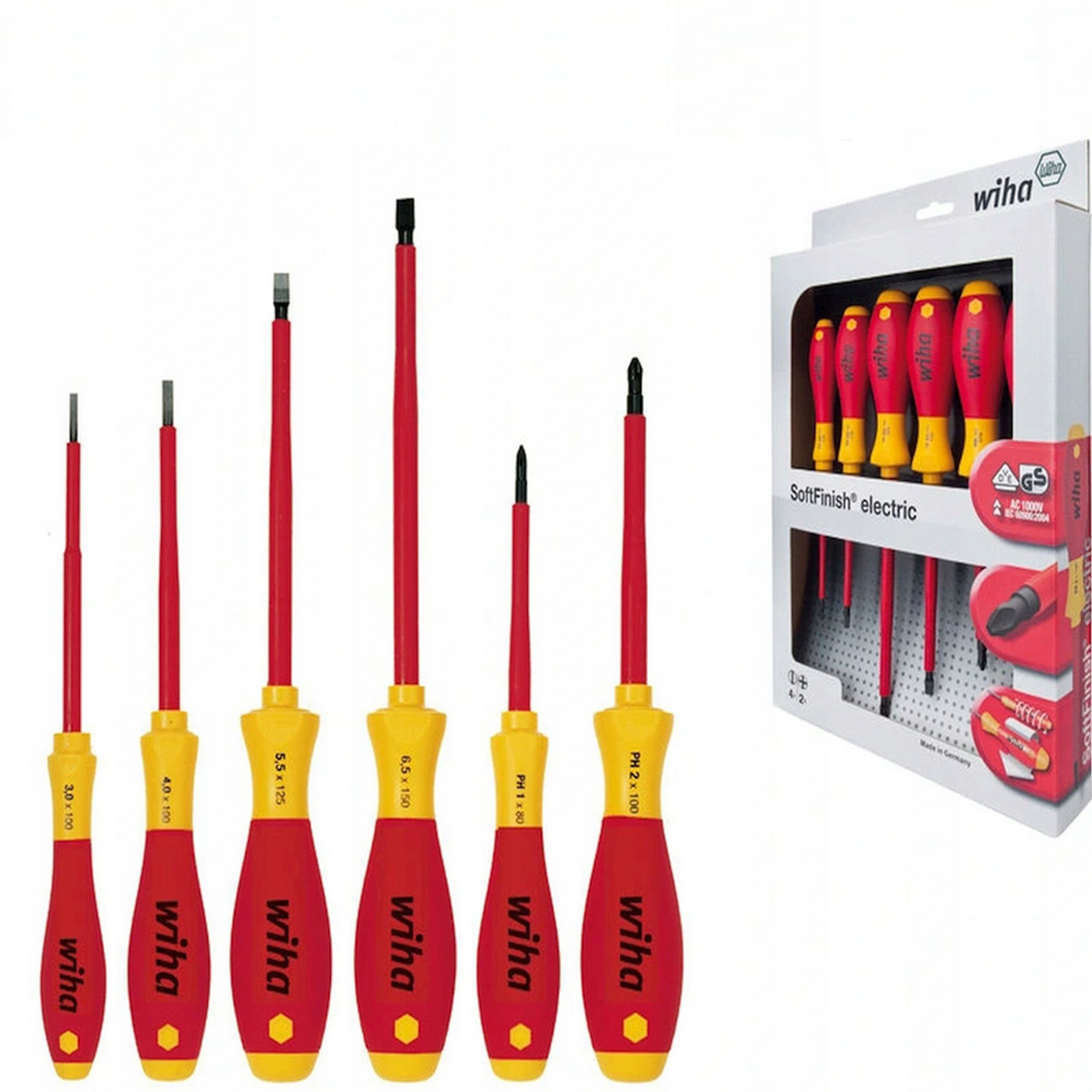 Набор диэлектрических отверток SoftFinish, 6 единиц. Wiha - фото 5