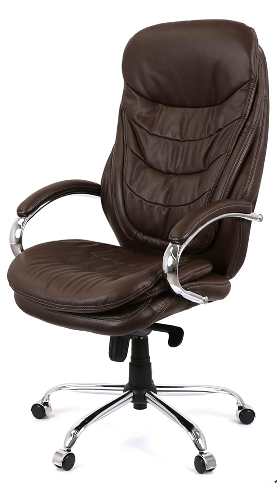 Кресло Валенсия Soft CH MB (Кожа LC-K) коричневый АКЛАС - фото 4