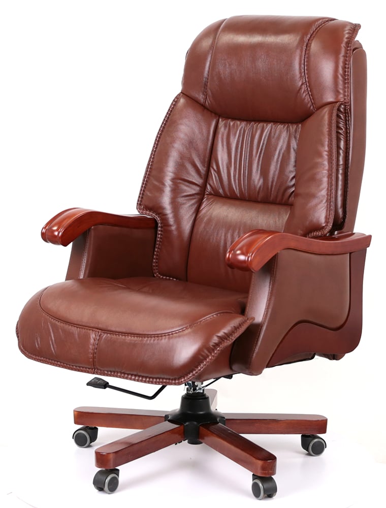 Кресло Галахад EX RL (Кожа LC-I) коричневый АКЛАС - фото 1