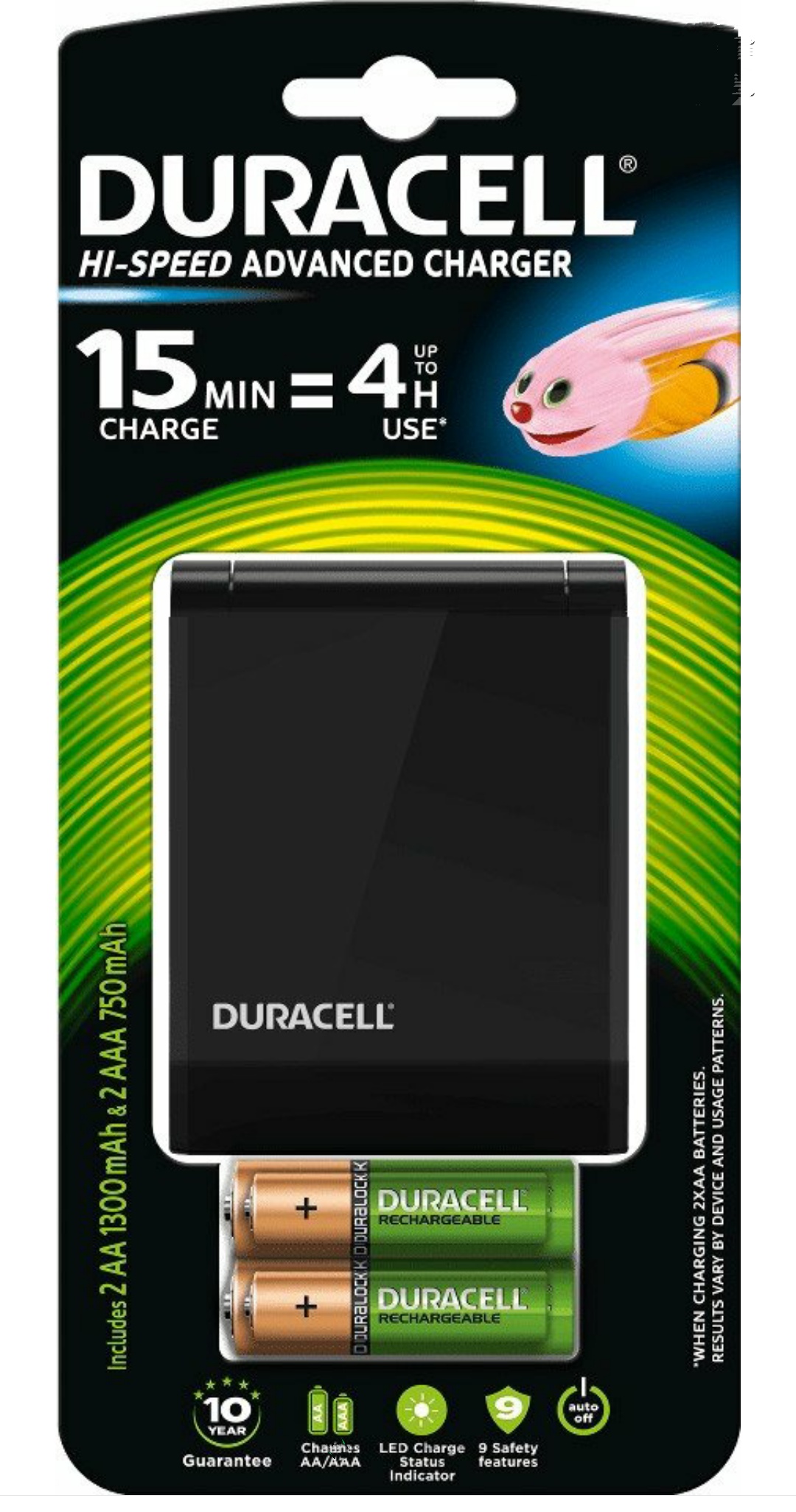 Зарядний пристрій CEF 27 + аккумулятори - 2шт. AA (2500мАг) + 2шт. - AAА (850мАг) Duracell - фото 4