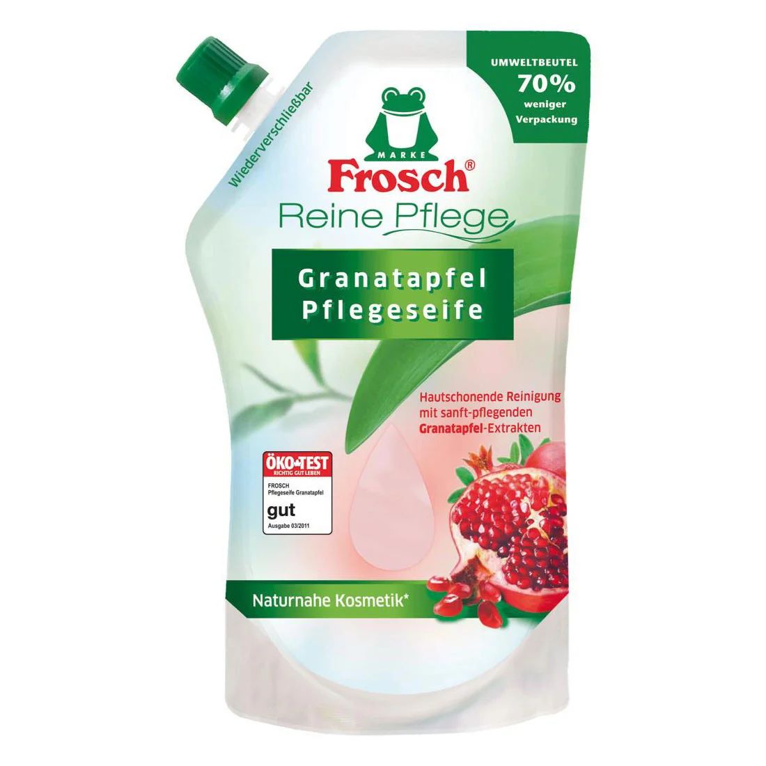 Мило рідке, 500мл. Гранат, упаковка дойпак Frosch - фото 1